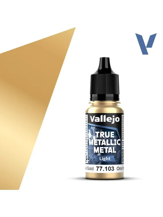 Oro Imperial True Metallic Metal Light Vallejo 18ml (77103) de Vallejo en True Metallic Metal | La Cueva Roja