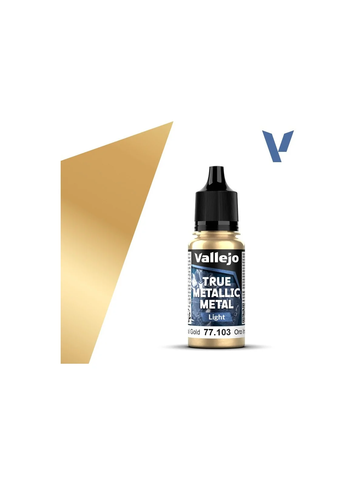 Oro Imperial True Metallic Metal Light Vallejo 18ml (77103) de Vallejo en True Metallic Metal | La Cueva Roja