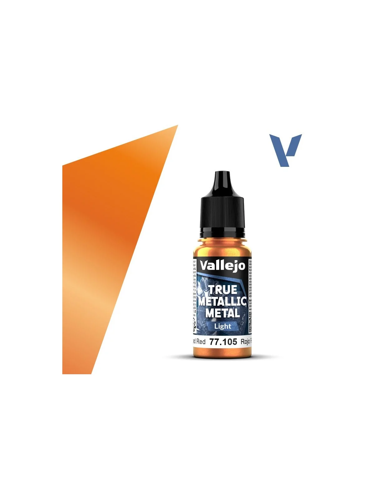 Rojo Forjado True Metallic Metal Light Vallejo 18ml (77105) de Vallejo en True Metallic Metal | La Cueva Roja