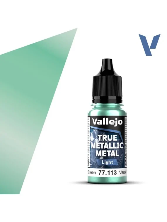 Verde Escarabajo True Metallic Metal Light Vallejo 18ml (77113) de Vallejo en True Metallic Metal | La Cueva Roja