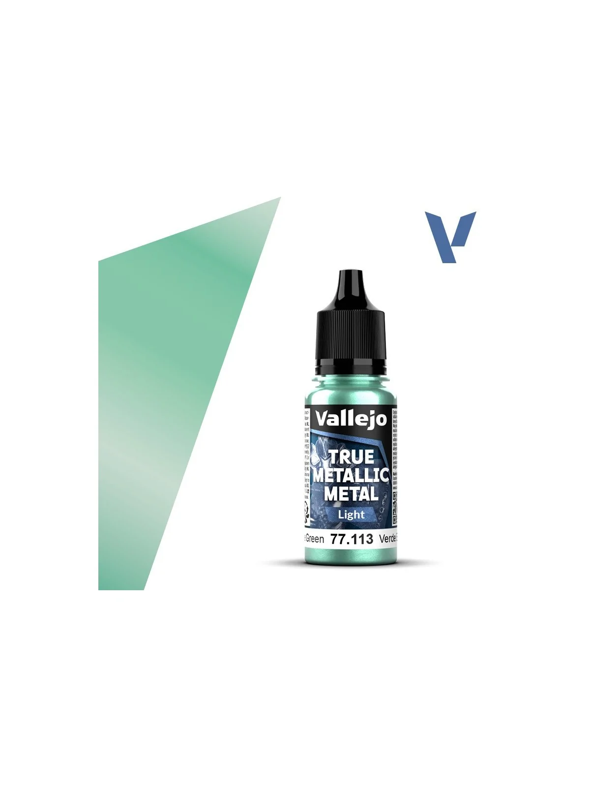 Verde Escarabajo True Metallic Metal Light Vallejo 18ml (77113) de Vallejo en True Metallic Metal | La Cueva Roja