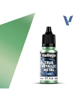 Verde Sombrío True Metallic Metal Light Vallejo 18ml (77114) de Vallejo en True Metallic Metal | La Cueva Roja