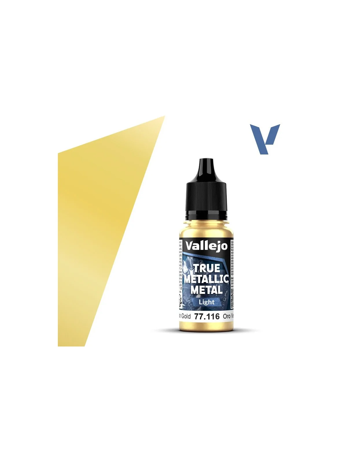 Oro Verde True Metallic Metal Light Vallejo 18ml (77116) de Vallejo en True Metallic Metal | La Cueva Roja