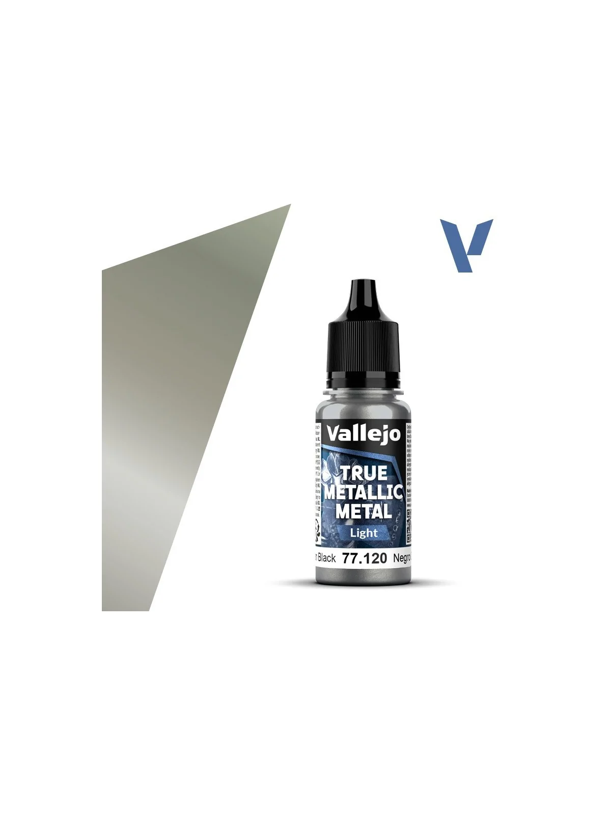Negro Obsidiana True Metallic Metal Light Vallejo 18ml (77120) de Vallejo en True Metallic Metal | La Cueva Roja