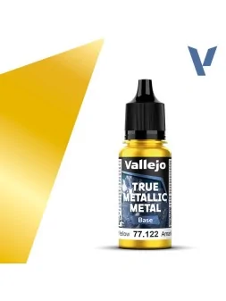Amarillo Radiante True Metallic Metal Base Vallejo 18ml (77122) de Vallejo en True Metallic Metal | La Cueva Roja