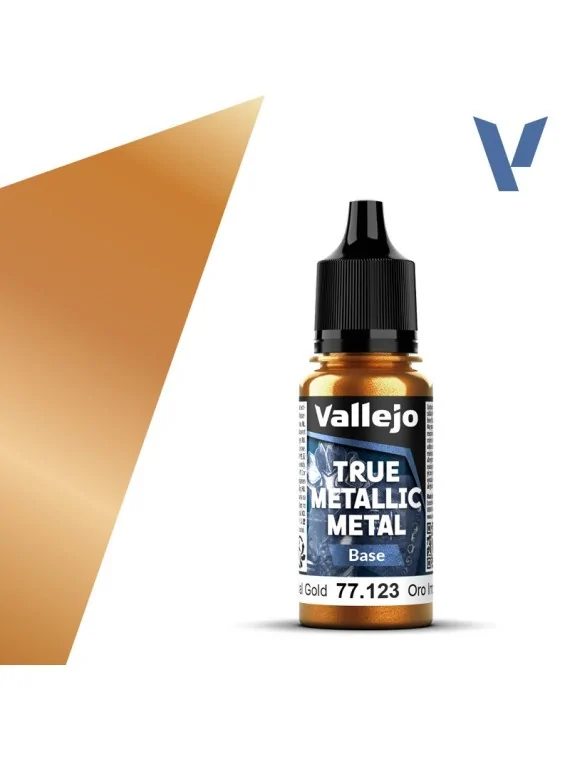 Oro Imperial True Metallic Metal Base Vallejo 18ml (77123) de Vallejo en True Metallic Metal | La Cueva Roja