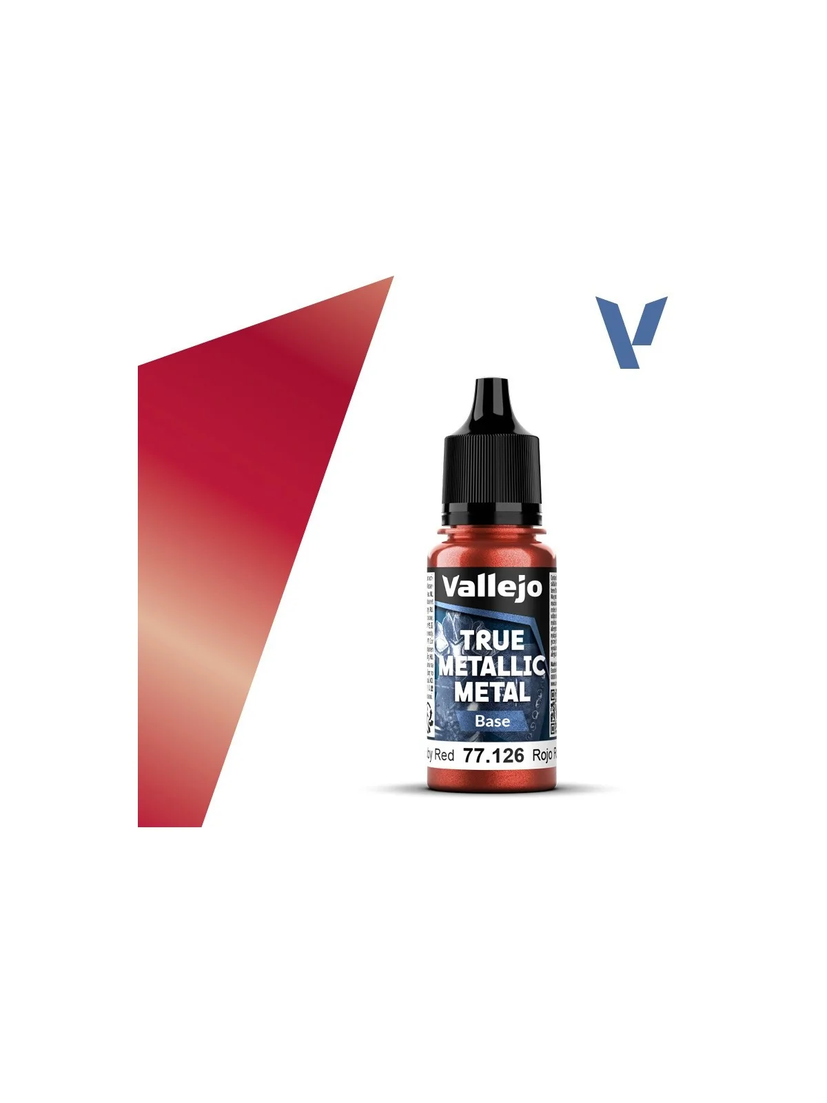 Rojo Rubí True Metallic Metal Base Vallejo 18ml (77126) de Vallejo en True Metallic Metal | La Cueva Roja