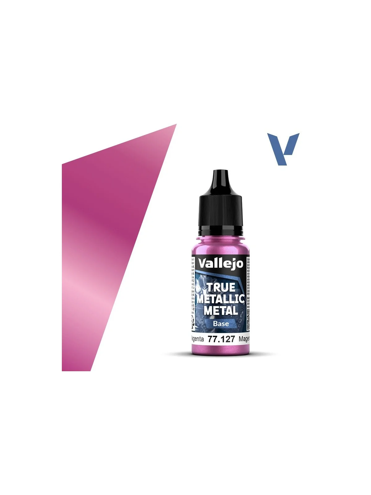 Magenta Carmesí True Metallic Metal Base Vallejo 18ml (77127) de Vallejo en True Metallic Metal | La Cueva Roja