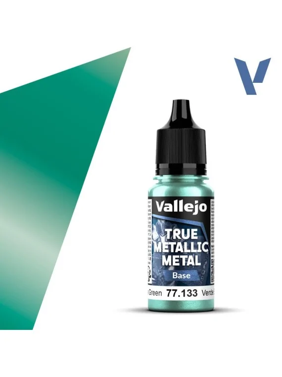 Verde Escarabajo True Metallic Metal Base Vallejo 18ml (77133) de Vallejo en True Metallic Metal | La Cueva Roja