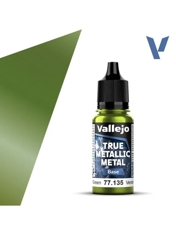 Verde Ámbar True Metallic Metal Base Vallejo 18ml (77135) de Vallejo en True Metallic Metal | La Cueva Roja