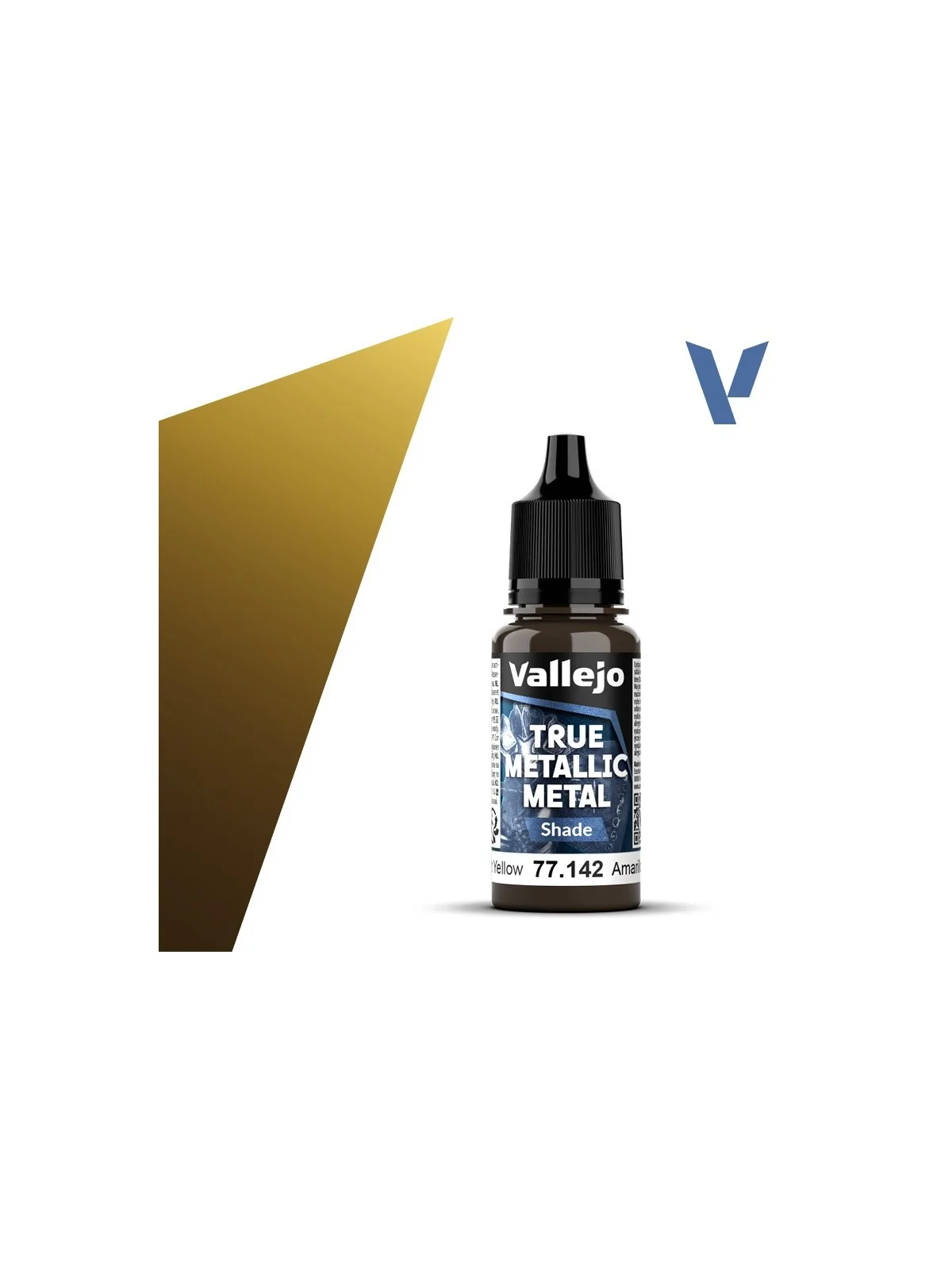 Amarillo Radiante True Metallic Metal Shade Vallejo 18ml (77142) de Vallejo en True Metallic Metal | La Cueva Roja