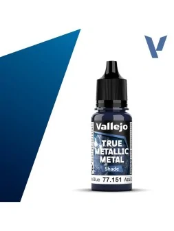 Azul Zafiro True Metallic Metal Shade Vallejo 18ml (77151) de Vallejo en True Metallic Metal | La Cueva Roja