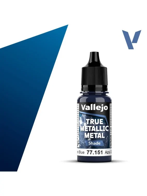 Azul Zafiro True Metallic Metal Shade Vallejo 18ml (77151) de Vallejo en True Metallic Metal | La Cueva Roja