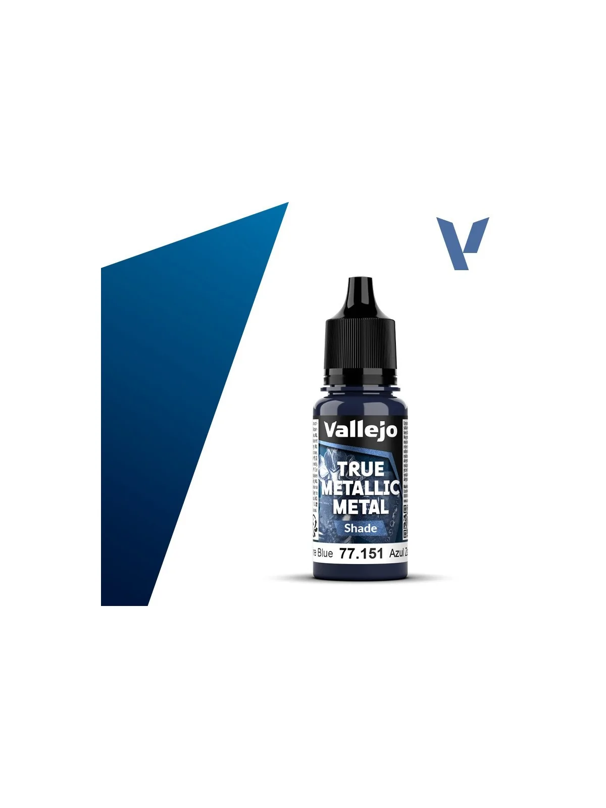 Azul Zafiro True Metallic Metal Shade Vallejo 18ml (77151) de Vallejo en True Metallic Metal | La Cueva Roja