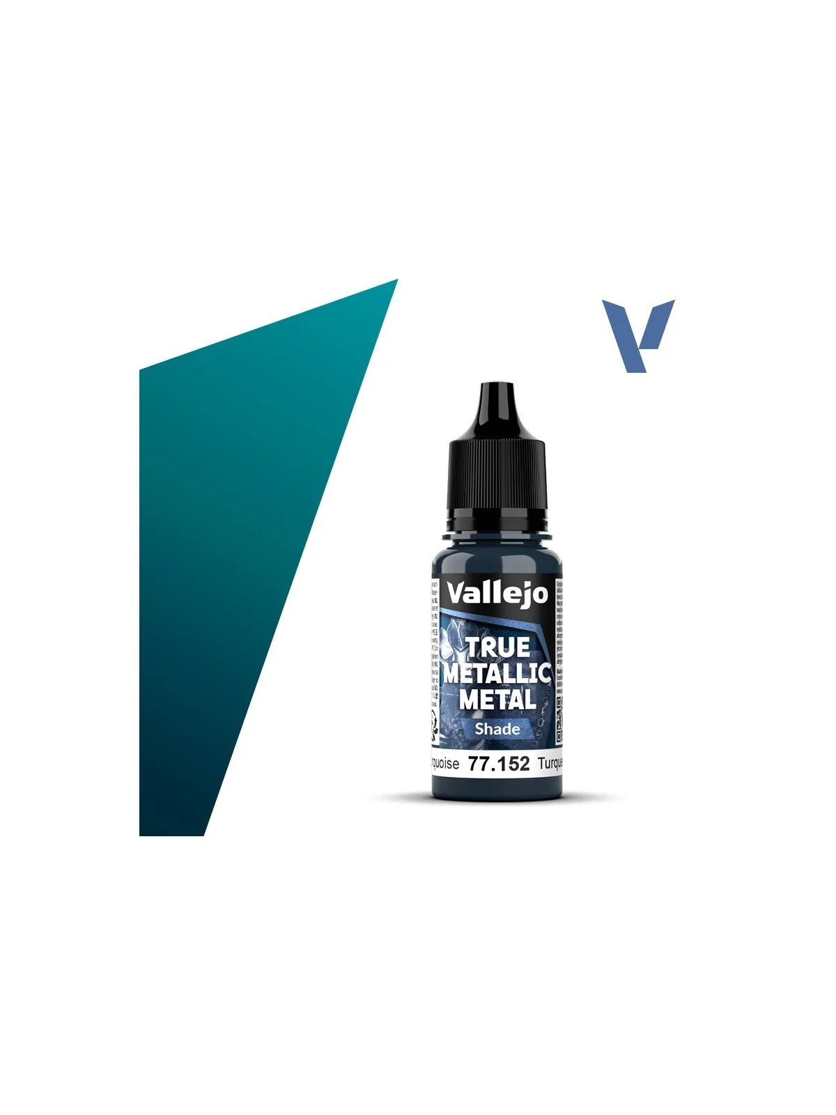 Turquesa Hidra True Metallic Metal Shade Vallejo 18ml (77152) de Vallejo en True Metallic Metal | La Cueva Roja