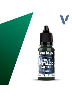 Verde Escarabajo True Metallic Metal Shade Vallejo 18ml (77153) de Vallejo en True Metallic Metal | La Cueva Roja