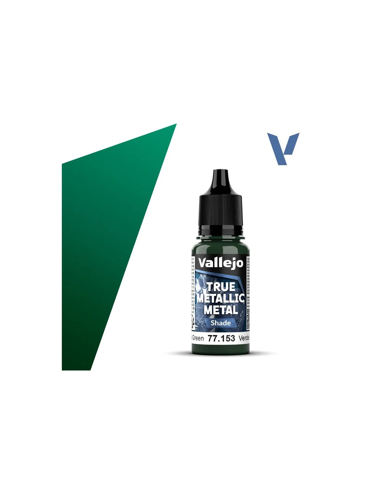 Verde Escarabajo True Metallic Metal Shade Vallejo 18ml (77153) de Vallejo en True Metallic Metal | La Cueva Roja