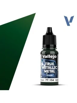 Verde Sombrío True Metallic Metal Shade Vallejo 18ml (77154) de Vallejo en True Metallic Metal | La Cueva Roja