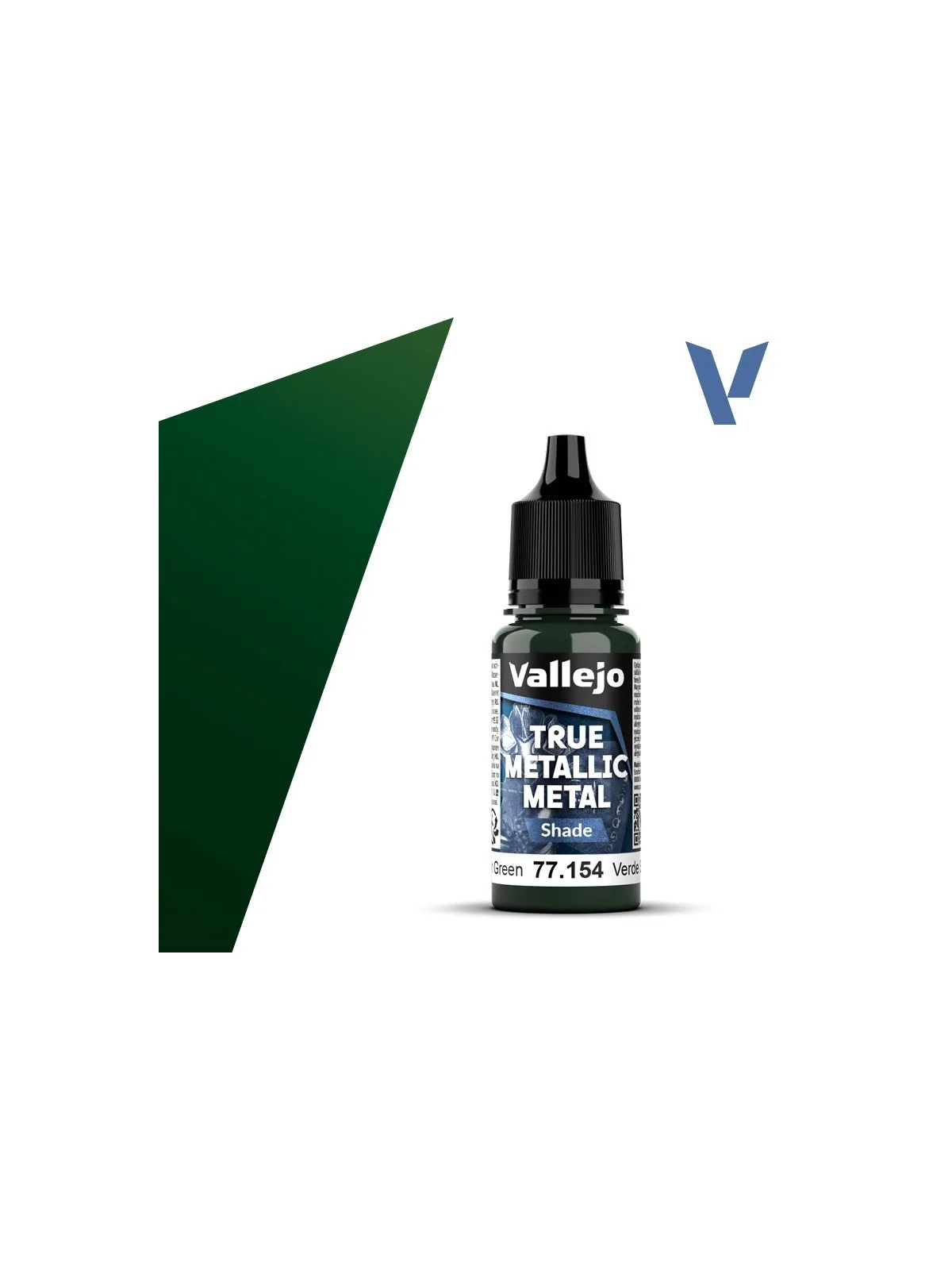 Verde Sombrío True Metallic Metal Shade Vallejo 18ml (77154) de Vallejo en True Metallic Metal | La Cueva Roja