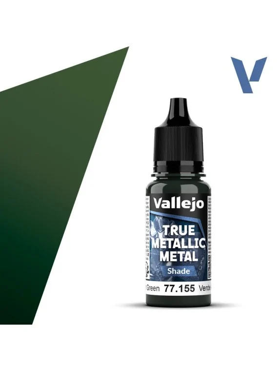 Verde Ámbar True Metallic Metal Shade Vallejo 18ml (77155) de Vallejo en True Metallic Metal | La Cueva Roja