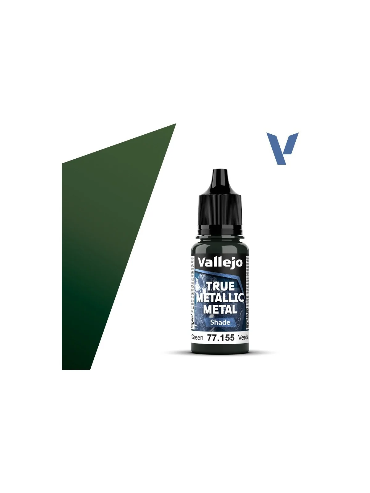 Verde Ámbar True Metallic Metal Shade Vallejo 18ml (77155) de Vallejo en True Metallic Metal | La Cueva Roja