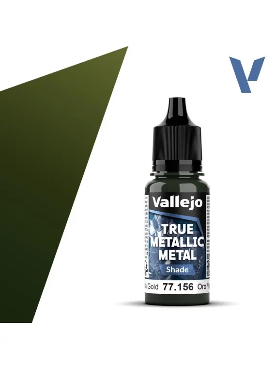 Oro Verde True Metallic Metal Shade Vallejo 18ml (77156) de Vallejo en True Metallic Metal | La Cueva Roja