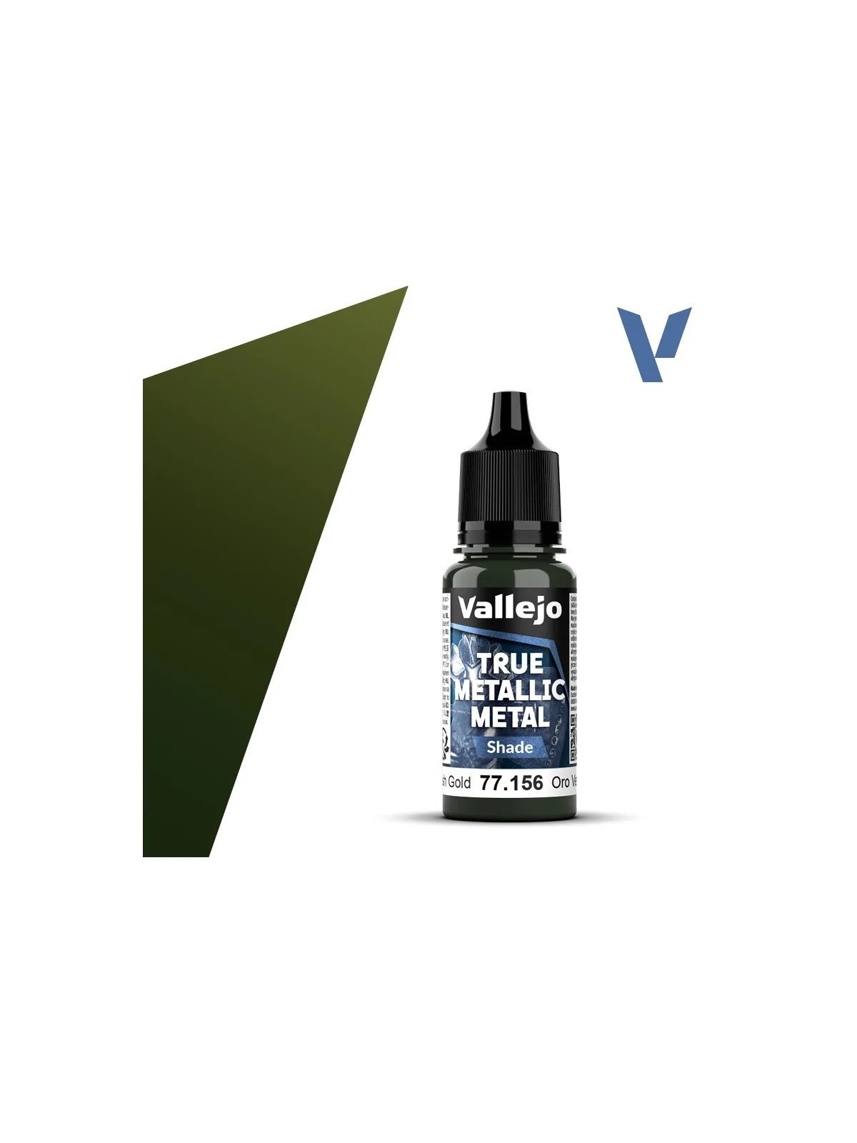 Oro Verde True Metallic Metal Shade Vallejo 18ml (77156) de Vallejo en True Metallic Metal | La Cueva Roja