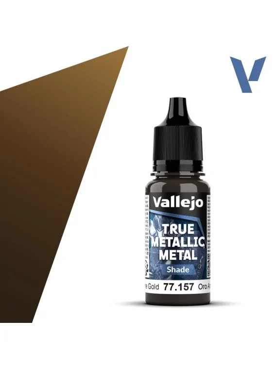 Oro Arcano True Metallic Metal Shade Vallejo 18ml (77157) de Vallejo en True Metallic Metal | La Cueva Roja