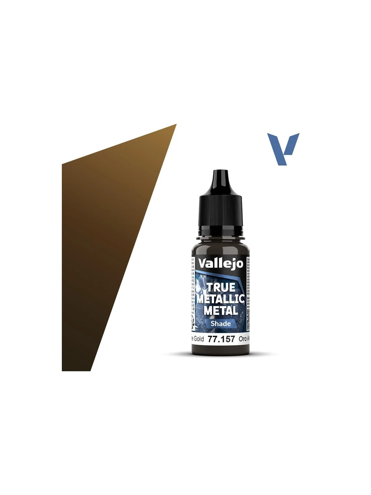 Oro Arcano True Metallic Metal Shade Vallejo 18ml (77157) de Vallejo en True Metallic Metal | La Cueva Roja