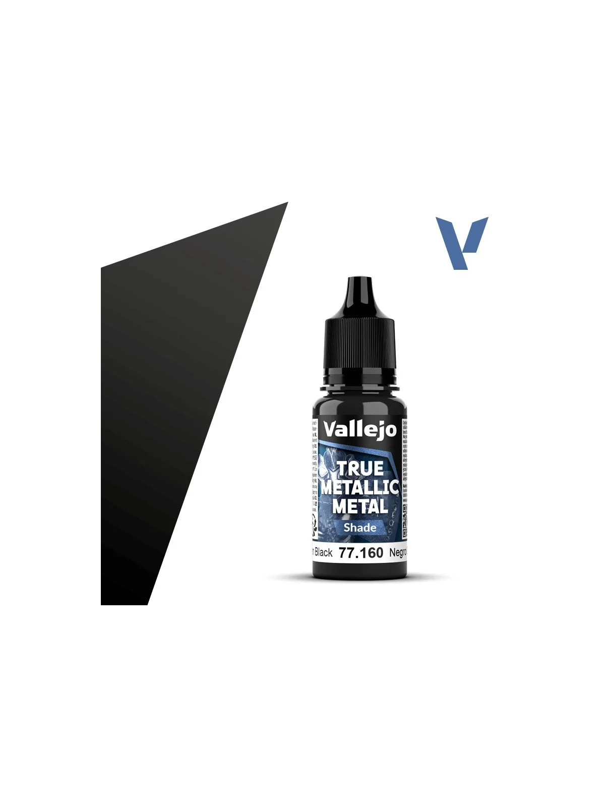 Negro Obsidiana True Metallic Metal Shade Vallejo 18ml (77160) de Vallejo en True Metallic Metal | La Cueva Roja