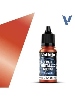 Rojo Forjado True Metallic Metal Airbrush Vallejo 18ml (77165) de Vallejo en True Metallic Metal | La Cueva Roja