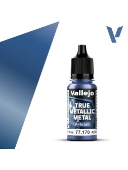 Azul Ultramar True Metallic Metal Airbrush Vallejo 18ml (77170) de Vallejo en True Metallic Metal | La Cueva Roja