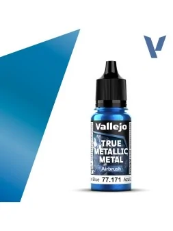 Azul Zafiro True Metallic Metal Airbrush Vallejo 18ml (77171) de Vallejo en True Metallic Metal | La Cueva Roja