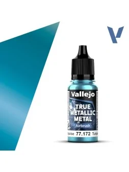 Turquesa Hidra True Metallic Metal Airbrush Vallejo 18ml (77172) de Vallejo en True Metallic Metal | La Cueva Roja