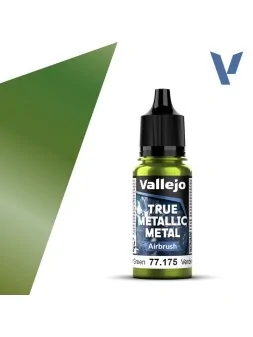 Verde Ámbar True Metallic Metal Airbrush Vallejo 18ml (77175) de Vallejo en True Metallic Metal | La Cueva Roja