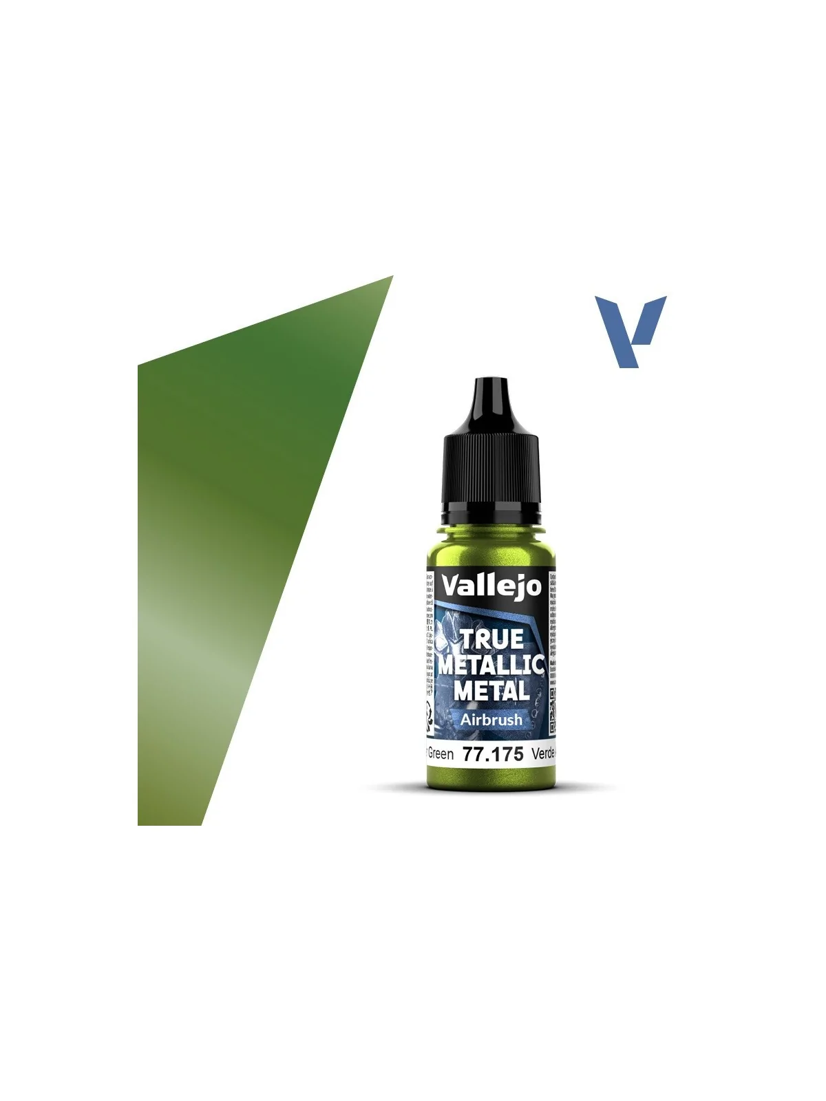 Verde Ámbar True Metallic Metal Airbrush Vallejo 18ml (77175) de Vallejo en True Metallic Metal | La Cueva Roja