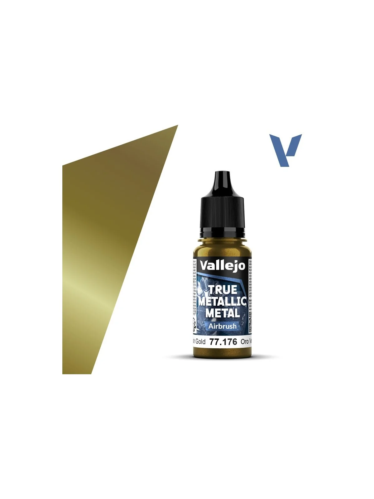 Oro Verde True Metallic Metal Airbrush Vallejo 18ml (77176) de Vallejo en True Metallic Metal | La Cueva Roja