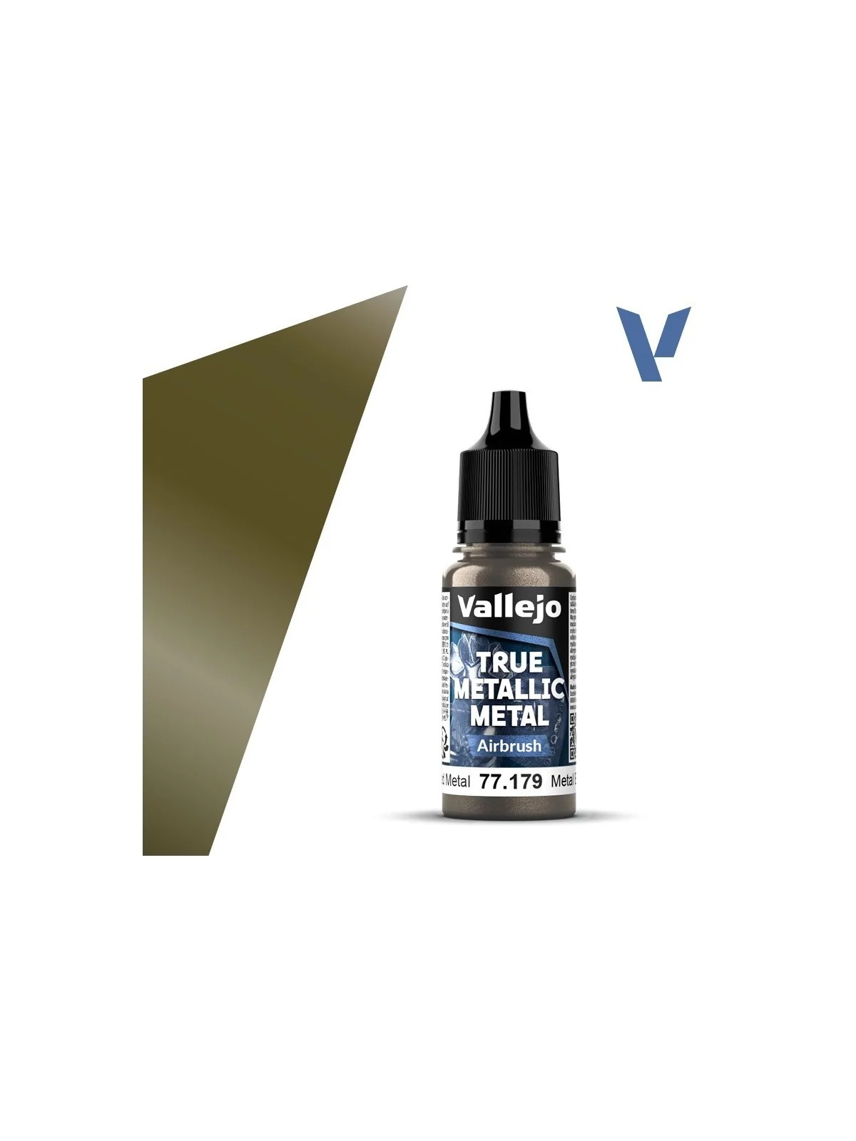 Metal Envejecido True Metallic Metal Airbrush Vallejo 18ml (77179) de Vallejo en True Metallic Metal | La Cueva Roja