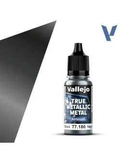 Negro Obsidiana True Metallic Metal Airbrush Vallejo 18ml (77180) de Vallejo en True Metallic Metal | La Cueva Roja