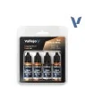 Set 4 Colores Oro Imperial True Metallic Metal Vallejo 18ml (77252) de Vallejo en True Metallic Metal | La Cueva Roja