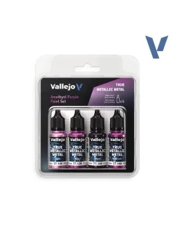 Set 4 Colores Púrpura Amatista True Metallic Metal Vallejo 18ml (77255) de Vallejo en True Metallic Metal | La Cueva Roja