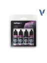 Set 4 Colores Púrpura Amatista True Metallic Metal Vallejo 18ml (77255) de Vallejo en True Metallic Metal | La Cueva Roja