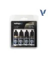 Set 4 Colores Metal Envejecido True Metallic Metal Vallejo 18ml (77258) de Vallejo en True Metallic Metal | La Cueva Roja