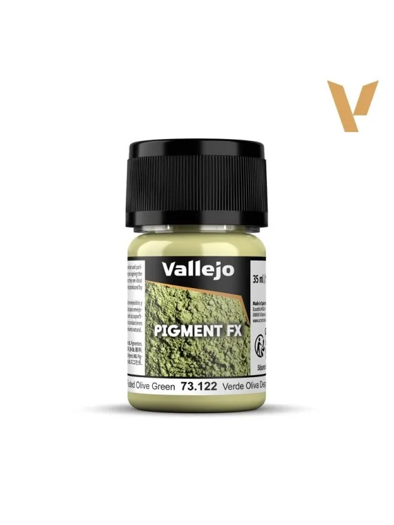 Verde Oliva Desgastado Pigment Fx Vallejo 35ml (73122) de Vallejo en Pigment FX | La Cueva Roja