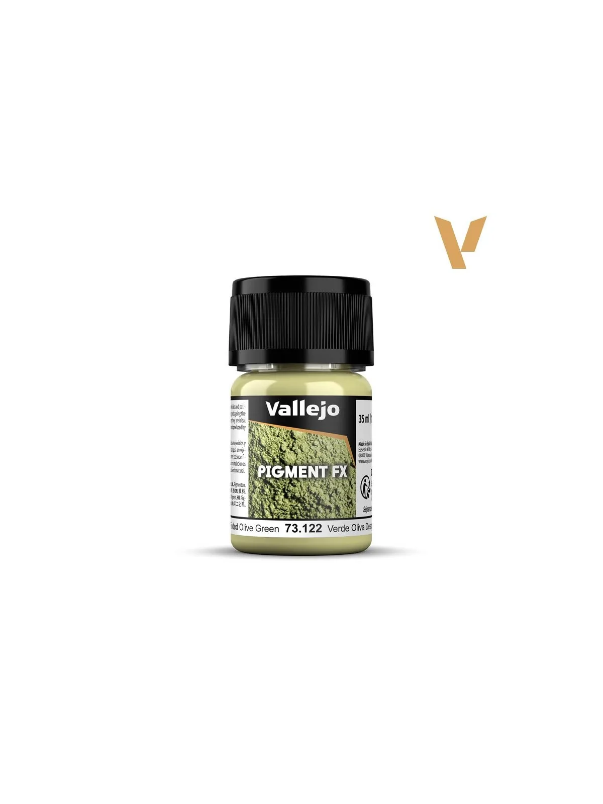 Verde Oliva Desgastado Pigment Fx Vallejo 35ml (73122) de Vallejo en Pigment FX | La Cueva Roja