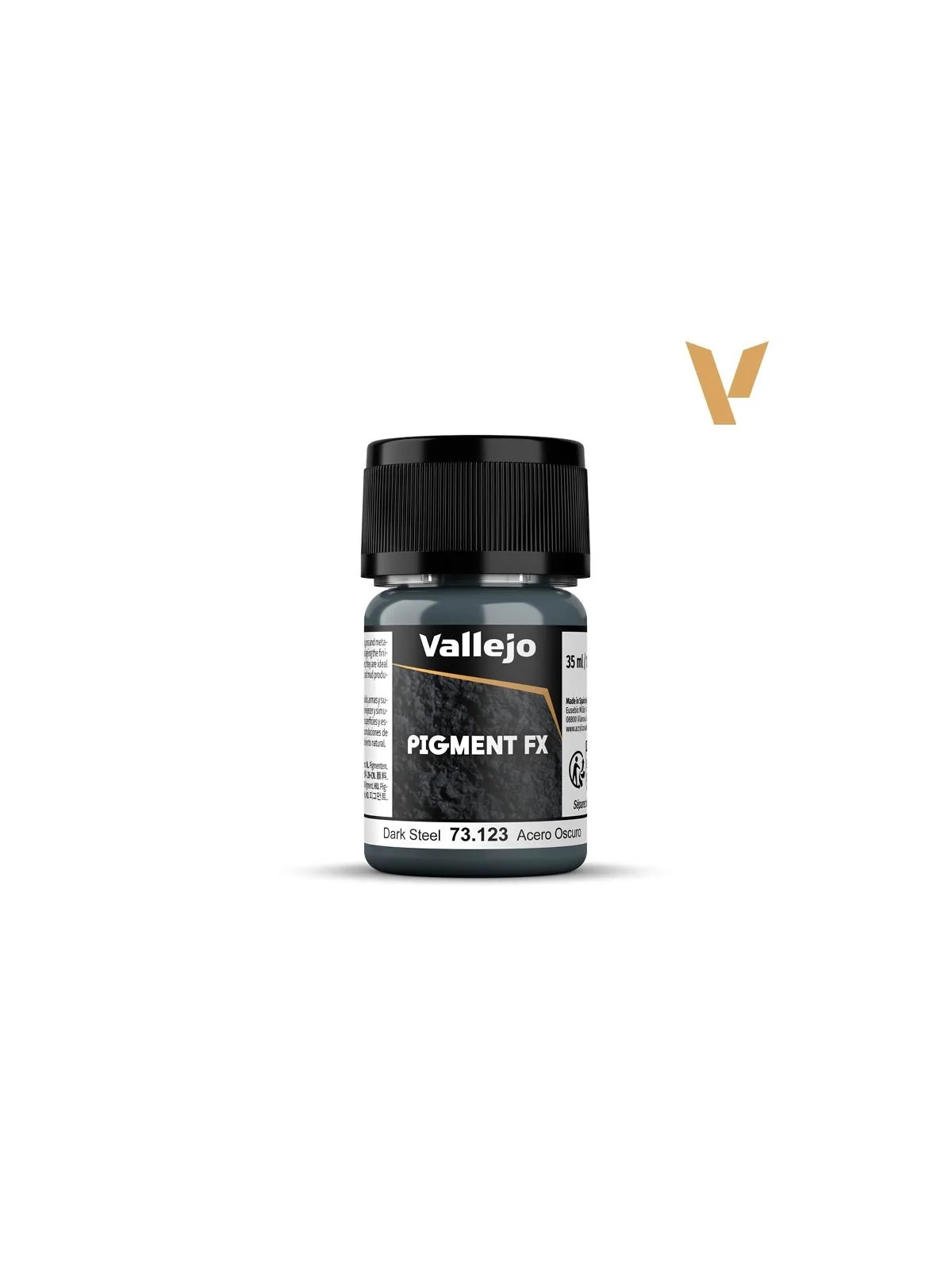 Acero Oscuro Pigment Fx Vallejo 35ml (73123) de Vallejo en Pigment FX | La Cueva Roja