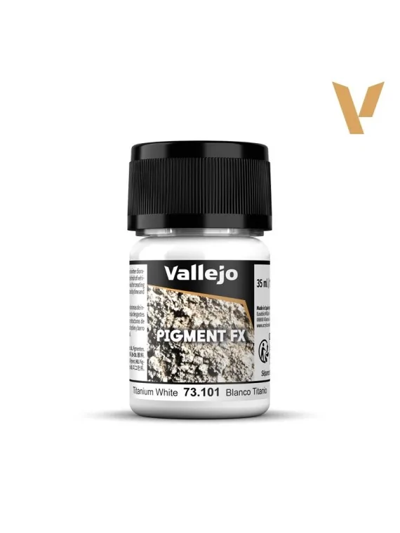 Blanco Titanio Pigment Fx Vallejo 35ml (73101) de Vallejo en Pigment FX | La Cueva Roja