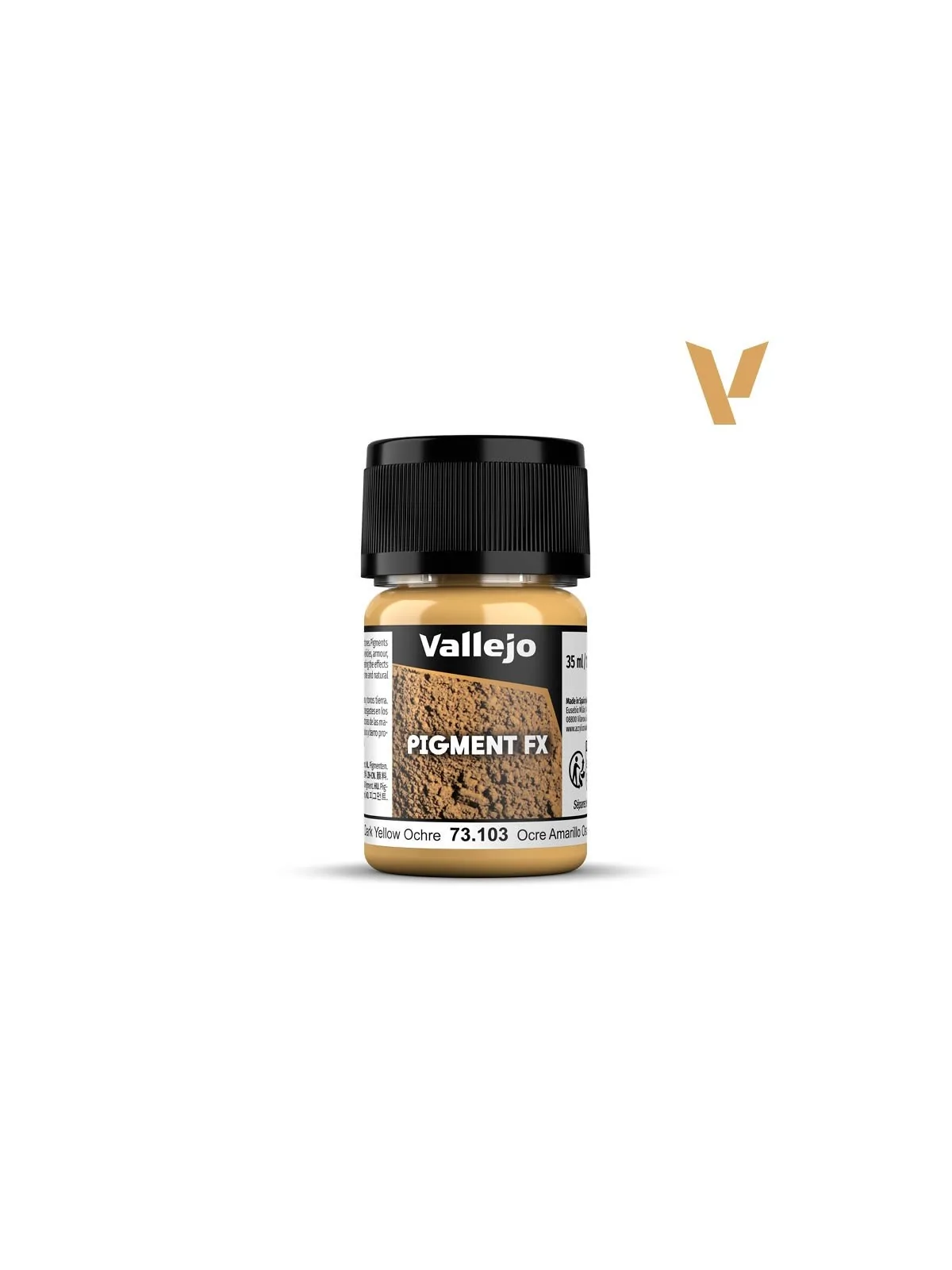 Ocre Amarillo Oscuro Pigment Fx Vallejo 35ml (73103) de Vallejo en Pigment FX | La Cueva Roja