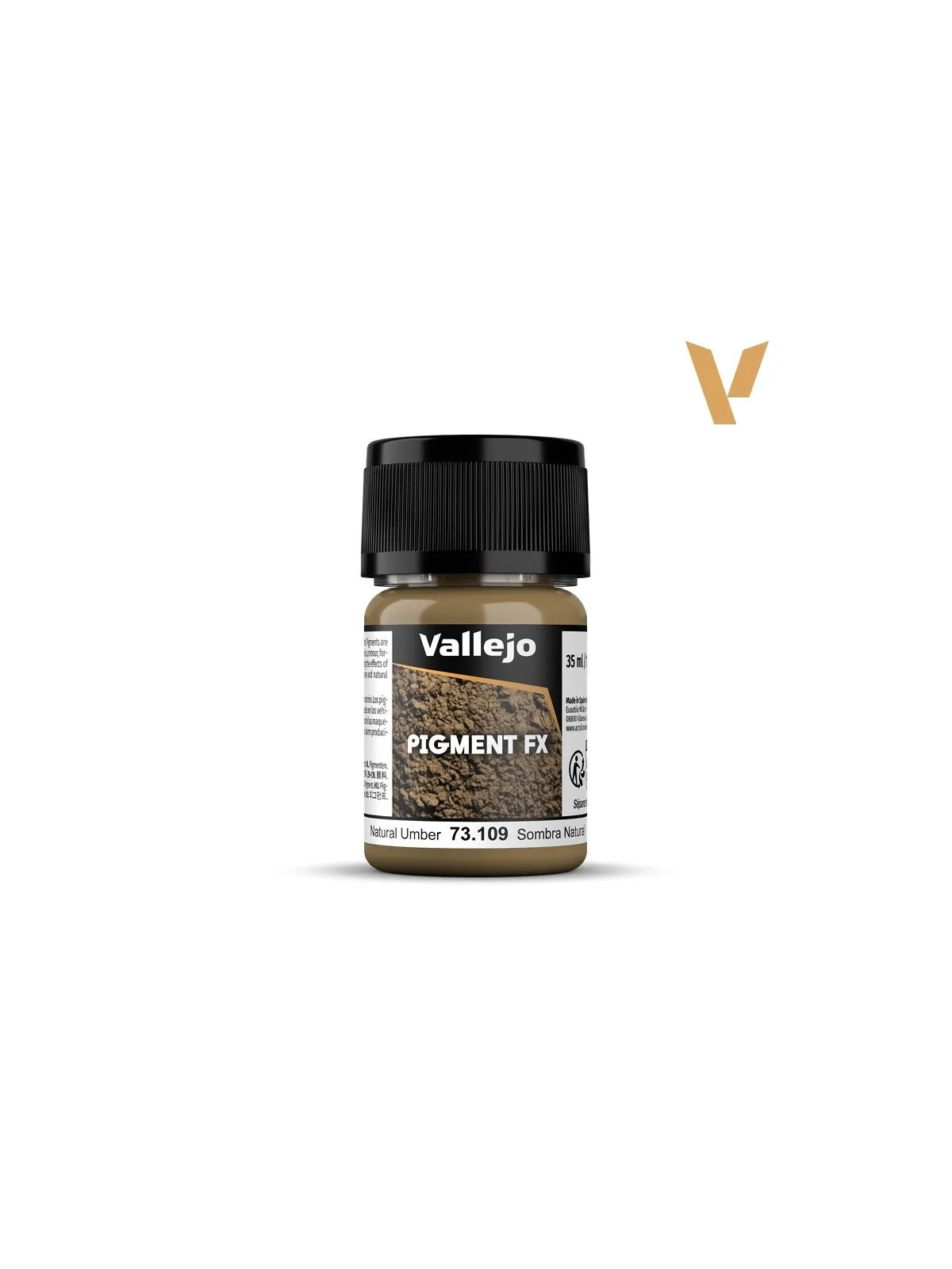 Sombra Natural Pigment Fx Vallejo 35ml (73109) de Vallejo en Pigment FX | La Cueva Roja