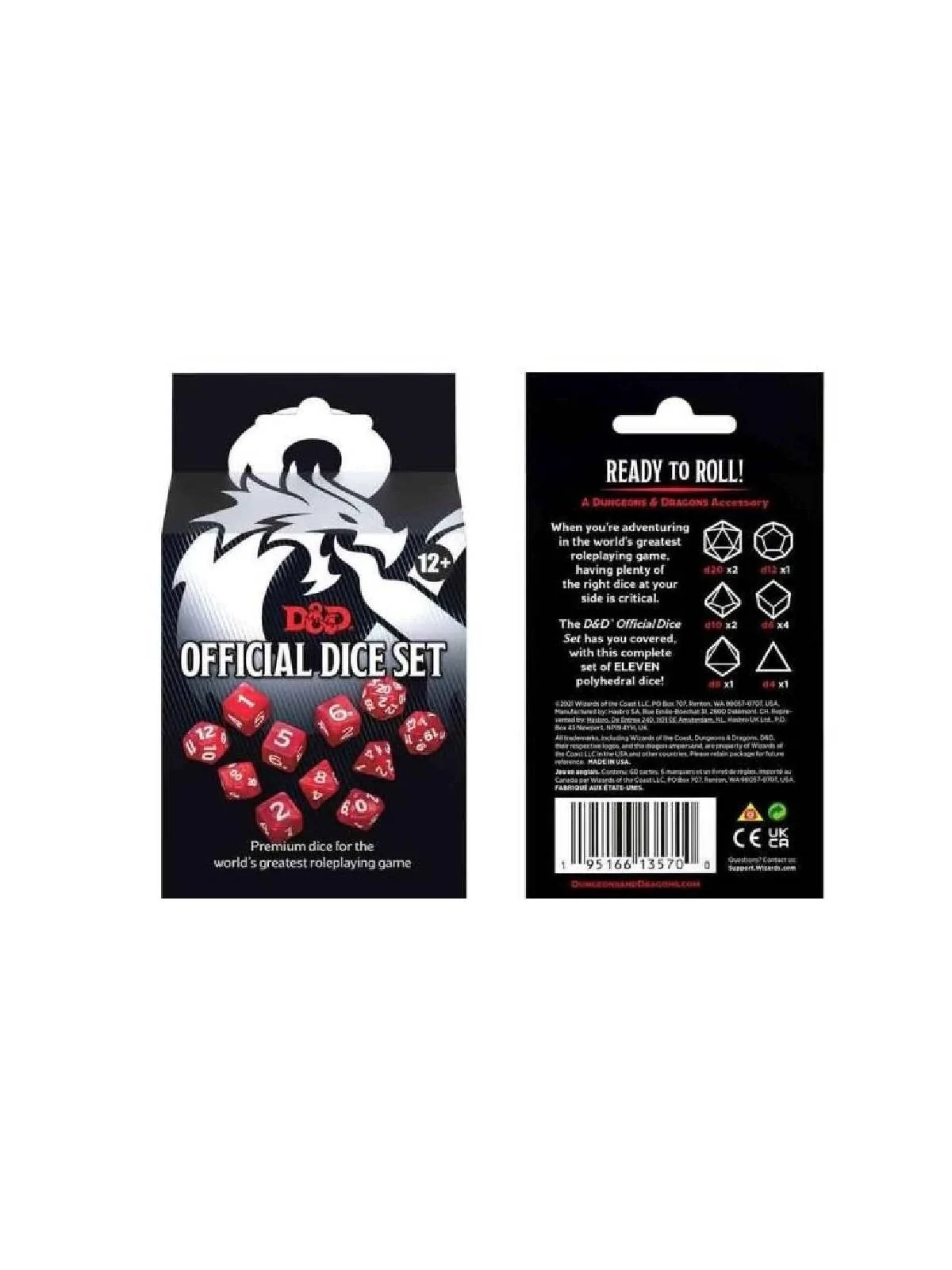 D&D Official Dice Set de Wizards Of The Coast en Dados | La Cueva Roja